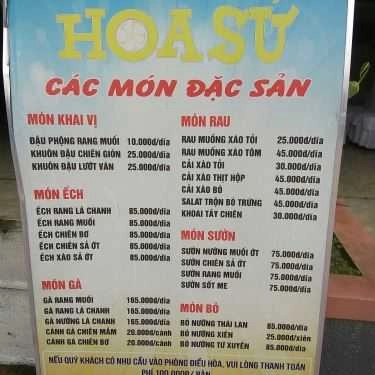 Thực đơn- Nhà Hàng Hoa Sứ Restaurant - Lẩu Hơi