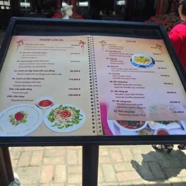 Thực đơn- Nhà Hàng Hoa Viên Garden Restaurant - Món Việt