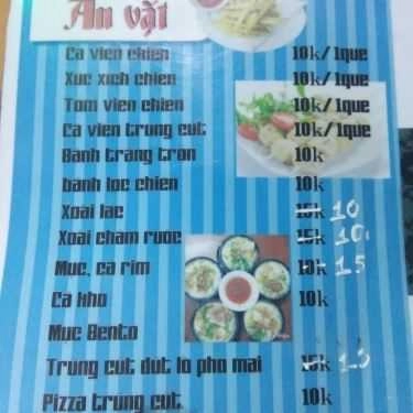 Thực đơn- Hoàng Long - Trà Sữa & Ăn Vặt