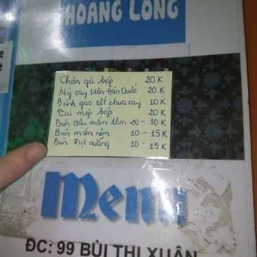 Thực đơn- Hoàng Long - Trà Sữa & Ăn Vặt