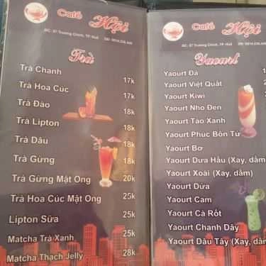 Thực đơn- Hội Cafe