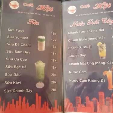 Thực đơn- Hội Cafe