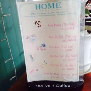 Thực đơn- Home Cafe