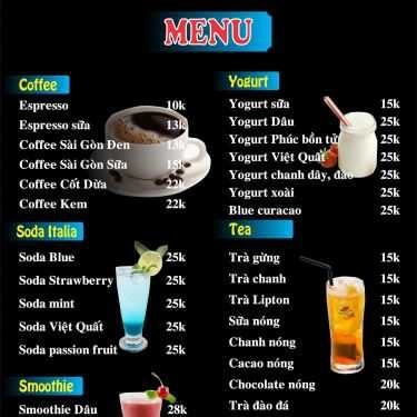 Thực đơn- Hue Travel Cafe