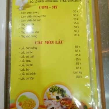 Thực đơn- Quán Nhậu Hương Long - Nhậu Bình Dân
