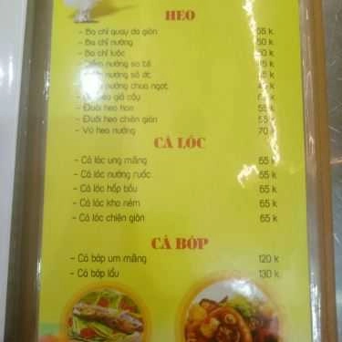 Thực đơn- Quán Nhậu Hương Long - Nhậu Bình Dân