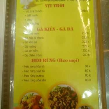 Thực đơn- Quán Nhậu Hương Long - Nhậu Bình Dân