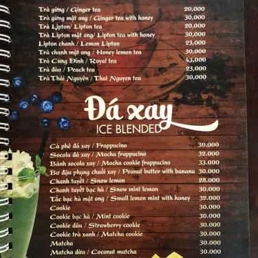 Thực đơn- Hương Thời Gian Cafe