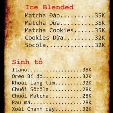 Thực đơn- Itano Cafe