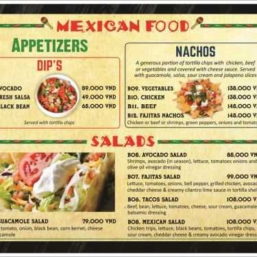 Thực đơn- Nhà Hàng Jalapeno Restaurant - Ẩm Thực Mexico