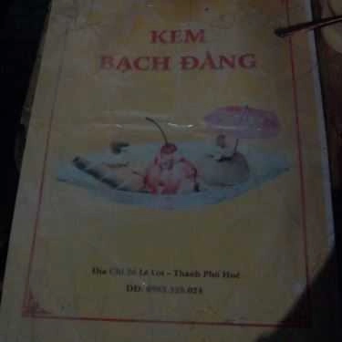Thực đơn- Cafe Kem Bạch Đằng