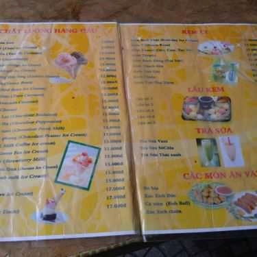 Thực đơn- Cafe Kem Bạch Đằng