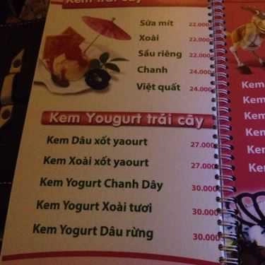 Thực đơn- Cafe Kem Kangaroo