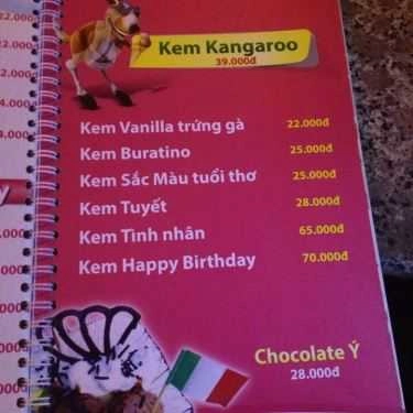 Thực đơn- Cafe Kem Kangaroo