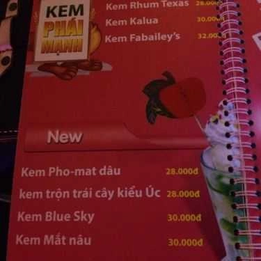 Thực đơn- Cafe Kem Kangaroo