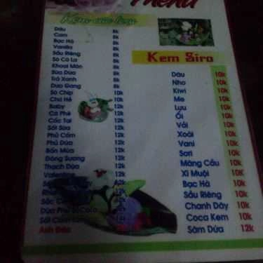 Thực đơn- Cafe Kem Tươi Anh Đào