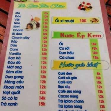 Thực đơn- Cafe Kem Tươi Anh Đào