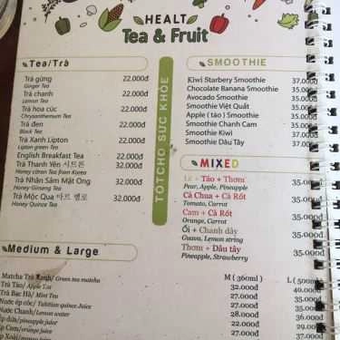 Thực đơn- Kha Coffee - Nguyễn Huệ