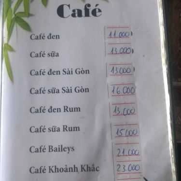 Thực đơn- Khoảng Khắc Cafe