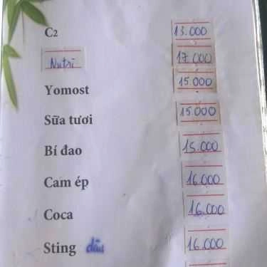 Thực đơn- Khoảng Khắc Cafe