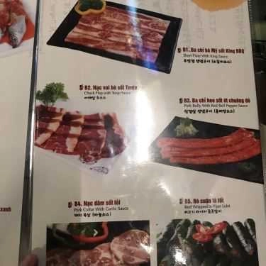 Thực đơn- Nhà Hàng King BBQ - Vincom Plaza