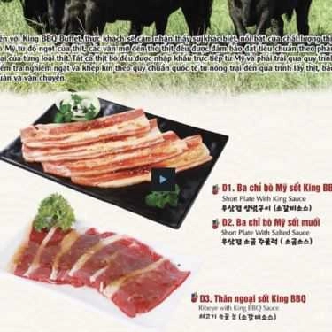 Thực đơn- Nhà Hàng King BBQ - Vincom Plaza