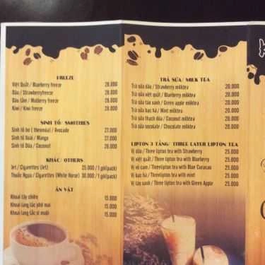 Thực đơn- Koi Cafe