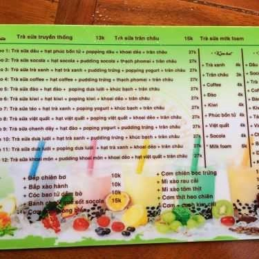 Thực đơn- Kỳ Viên Coffee & Milk Tea
