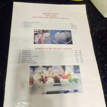 Thực đơn- Cafe Lavy - Kem Cá Hàn Quốc