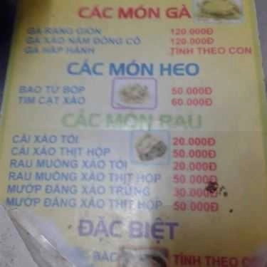 Thực đơn- Nhà Hàng Lẩu Bò A Cứ 1