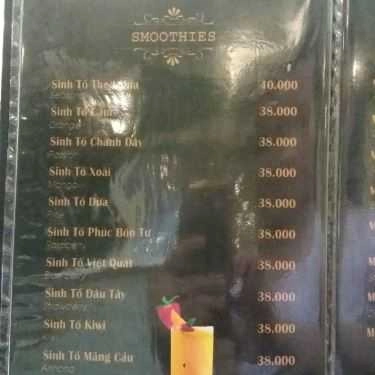 Thực đơn- Louis Showroom Cafe