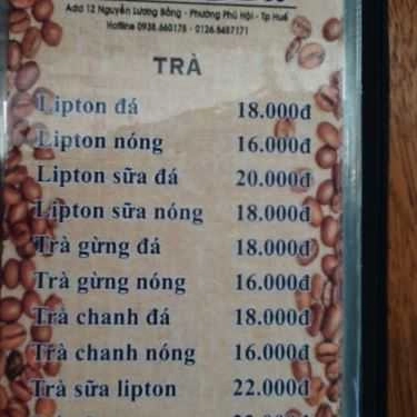 Thực đơn- Lu Cafe