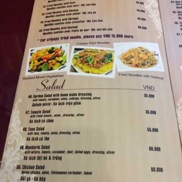Thực đơn- Madarin Cafe