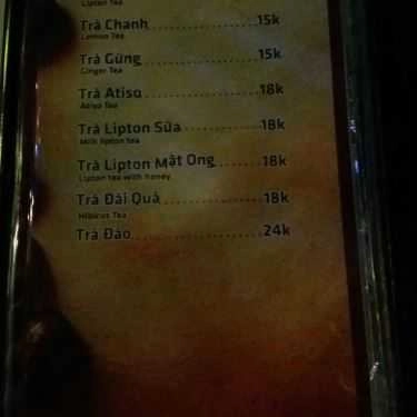 Thực đơn- Merci Cafe