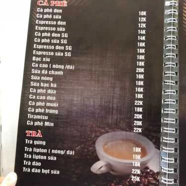 Thực đơn- Min Coffee & Milk Tea