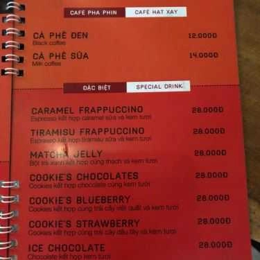 Thực đơn- Mộc Cà Cafe - Lê Huân