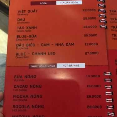 Thực đơn- Mộc Cà Cafe - Lê Huân