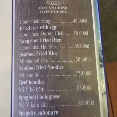 Thực đơn- Nhà Hàng Mr. Táo Bar & Restaurant