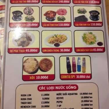 Thực đơn- Nhà Hàng BBQ Thái Lan - Hàn Quốc