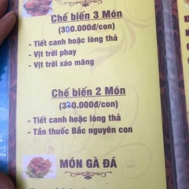Thực đơn- Nhà Hàng Câu Cá Thư Giãn Không Gian Xanh