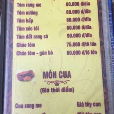 Thực đơn- Nhà Hàng Câu Cá Thư Giãn Không Gian Xanh