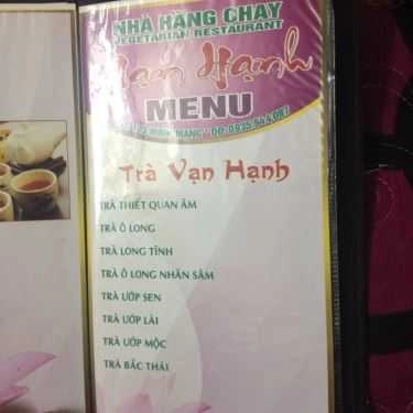 Thực đơn- Nhà Hàng Vạn Hạnh - Món Chay