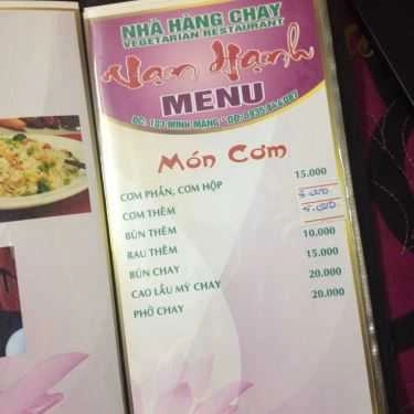 Thực đơn- Nhà Hàng Vạn Hạnh - Món Chay