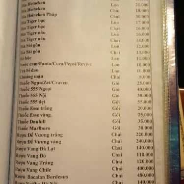 Thực đơn- Thiên Phú - Nhà Hàng Tiệc Cưới