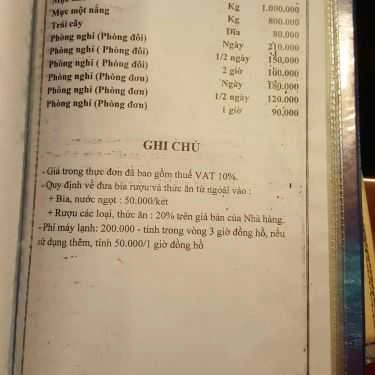 Thực đơn- Thiên Phú - Nhà Hàng Tiệc Cưới