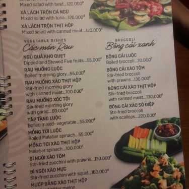 Thực đơn- Nhà Hàng Niêu Deli - Vincom Plaza