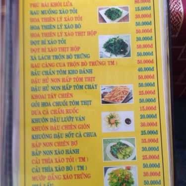Thực đơn- Nhà Hàng Phú Bài Quán - Ẩm Thực 3 Miền