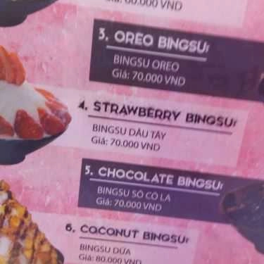 Thực đơn- Cafe Pink BING - Drink & Dessert