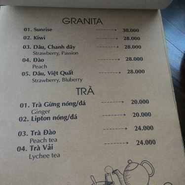 Thực đơn- Pro Cafe