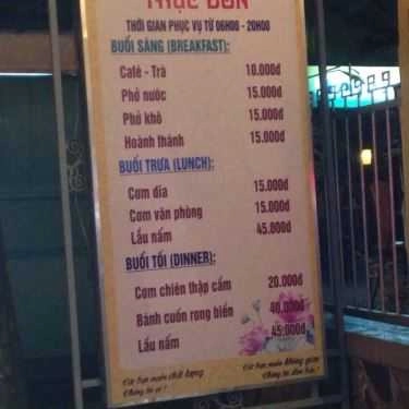 Thực đơn- Cafe Liễu Quán - Ẩm Thực Chay